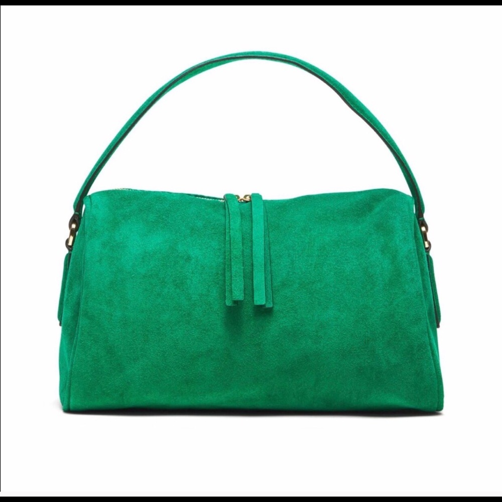 Suede Banana Republic satchel - new, never used